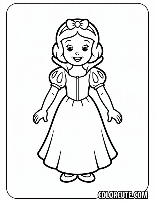Easy Snow White Coloring Page | Free PDF Printables