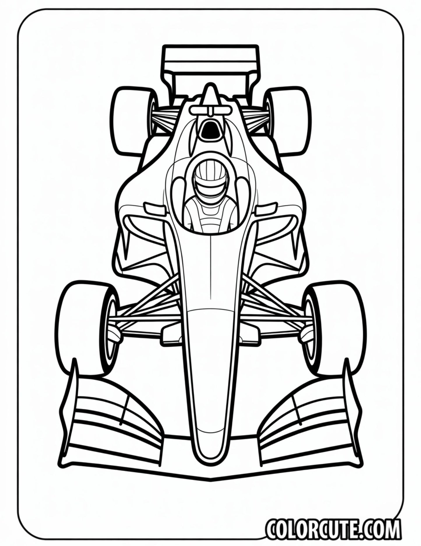 F1 Car Coloring Pages | Free PDF Printables
