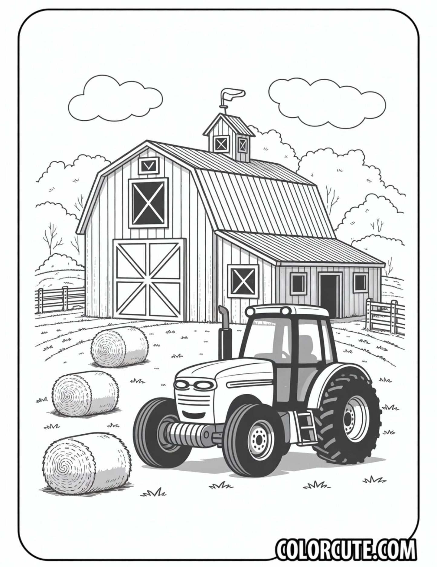 Fall Farm Coloring Pages | Free PDF Printables