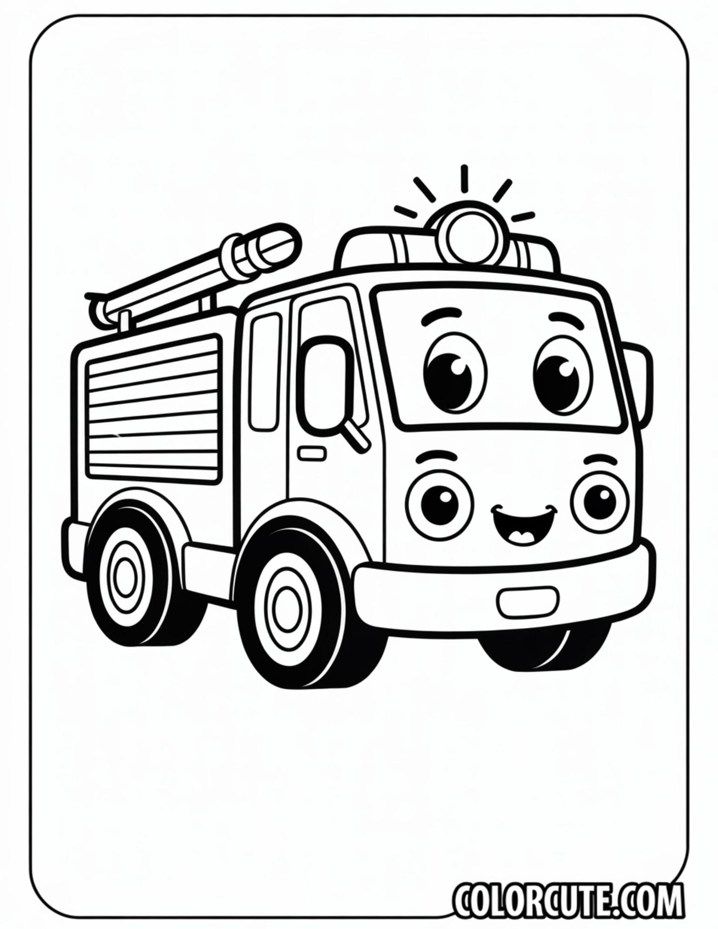 Fire Department Fire Truck Coloring Pages | Free PDF Printables