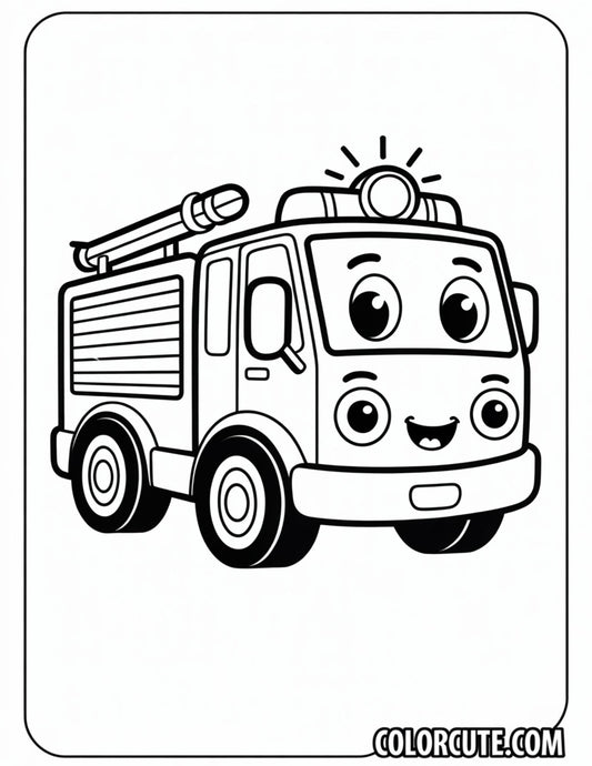 Fire Department Fire Truck Coloring Pages | Free PDF Printables