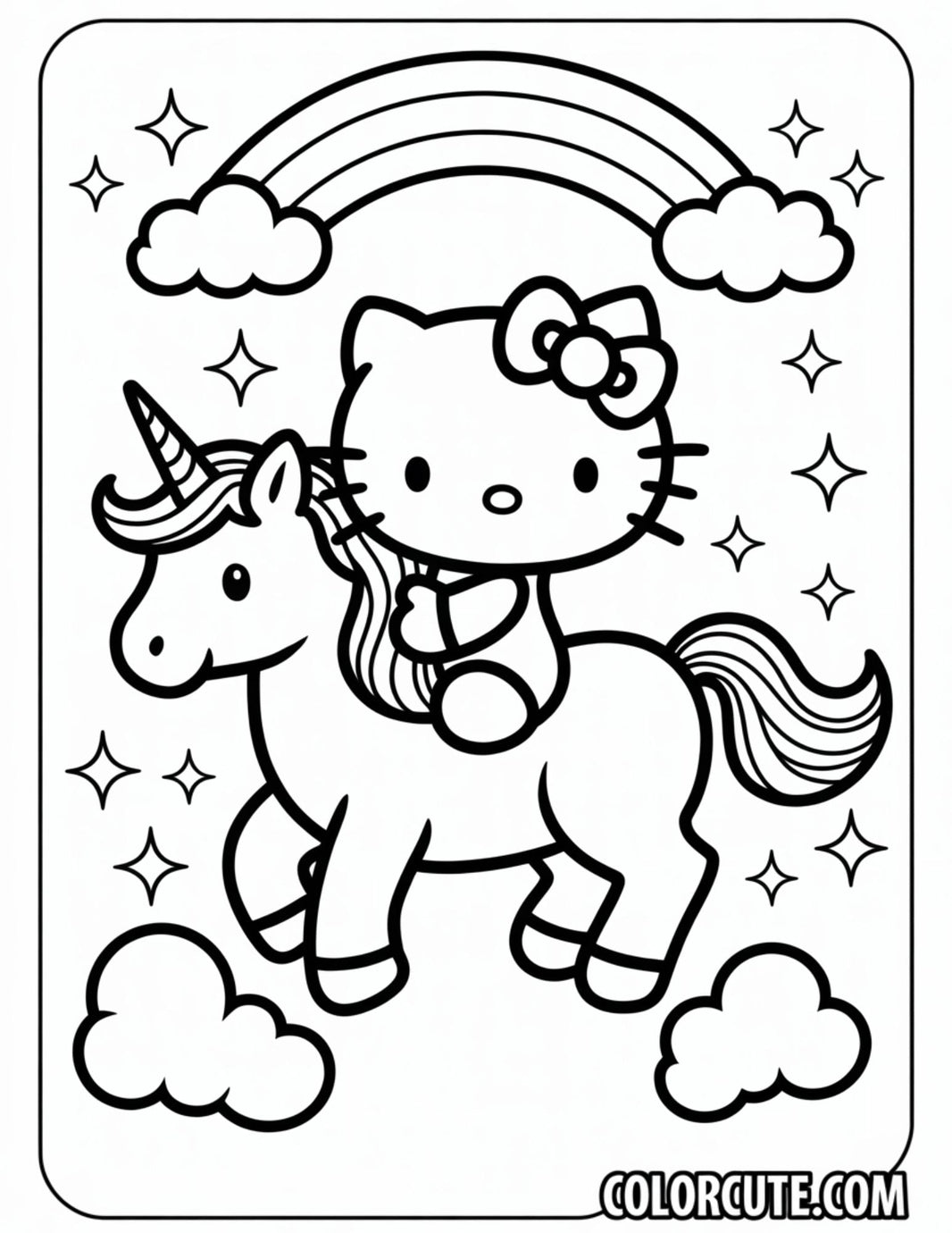 24+ Free Hello Kitty Coloring Pages Cute PDF Printables Color