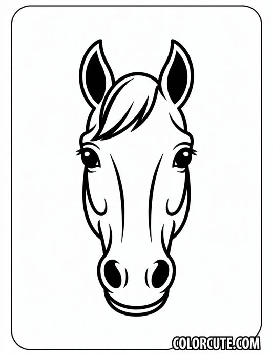 Horse Face Coloring Pages | Free PDF Printables
