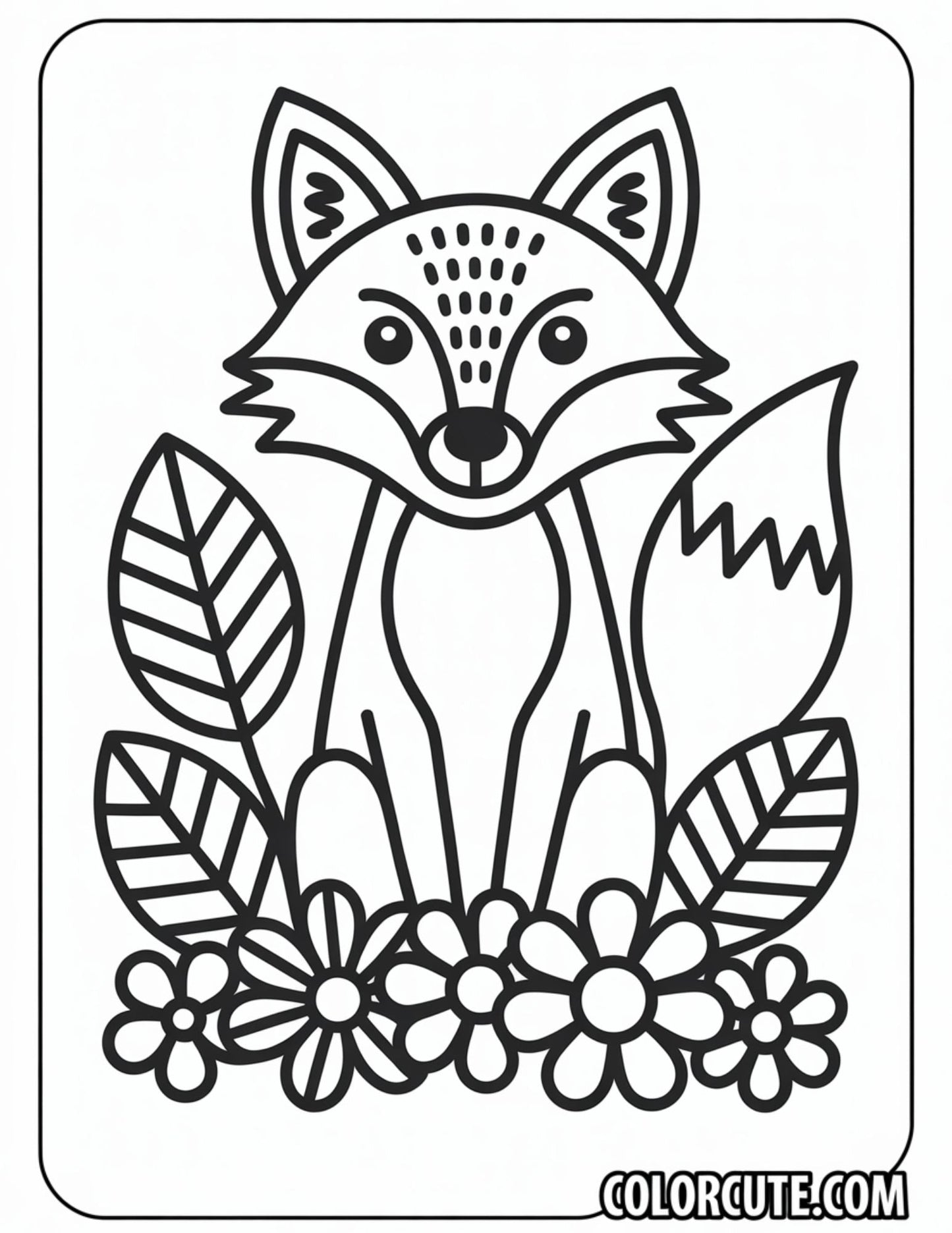 Spring Fox Coloring Pages Free PDF Printables