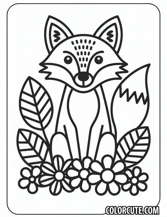 Spring Fox Coloring Pages Free PDF Printables