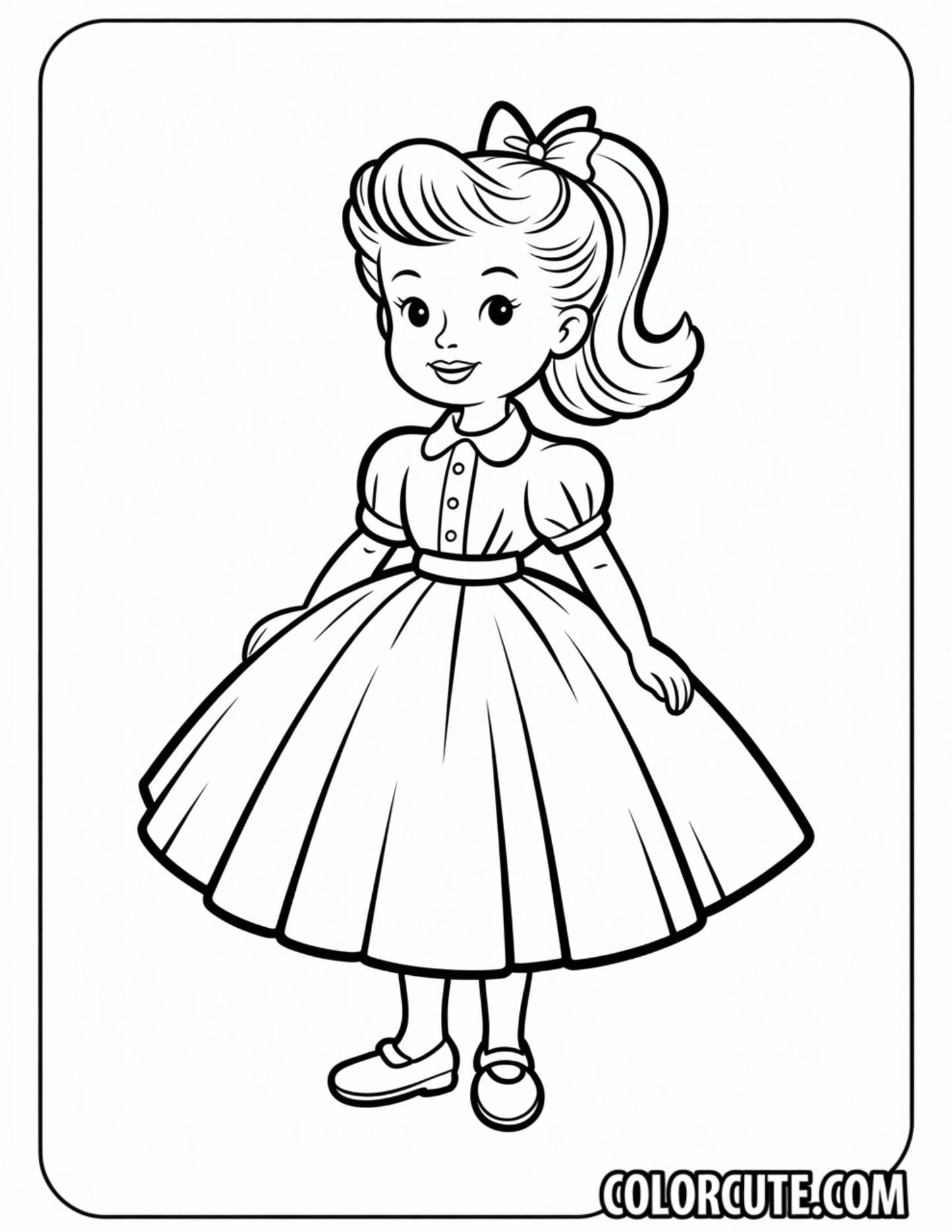 Barbie Fashion Girl Coloring Pages | Free PDF Printables