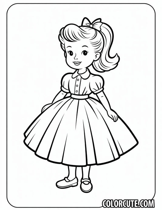 Barbie Fashion Girl Coloring Pages | Free PDF Printables