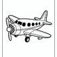 Cartoon Airplane Coloring Pages | Free PDF Printables