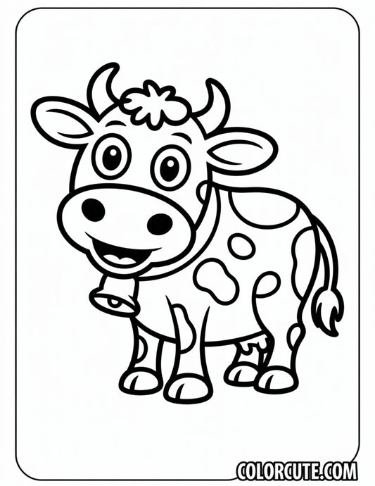 Cartoon Cow Coloring Pages | Free PDF Printables