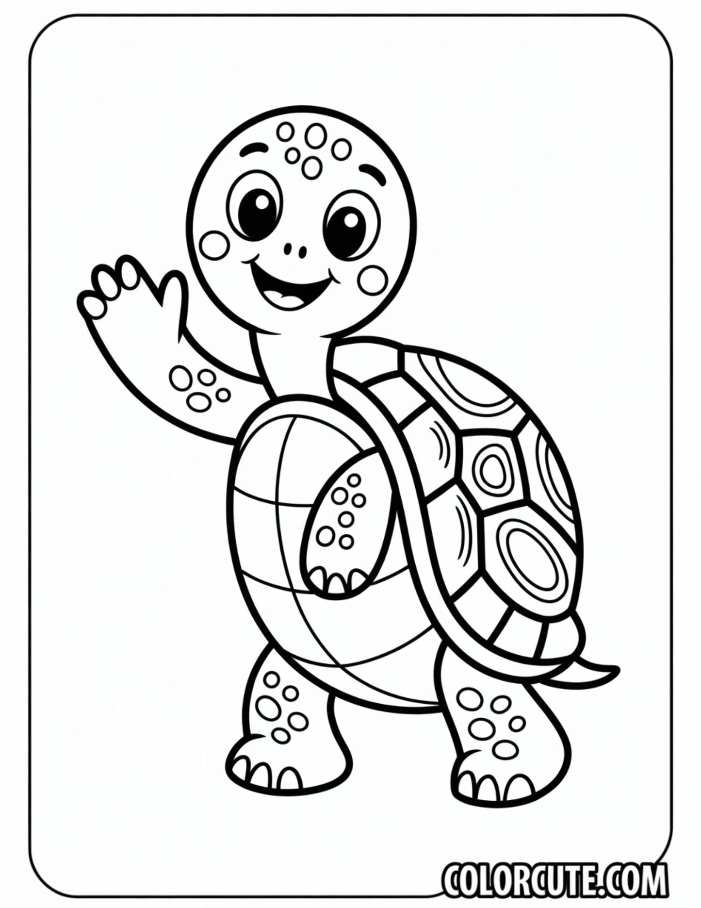 Cartoon Turtle Coloring Pages | Free PDF Printables