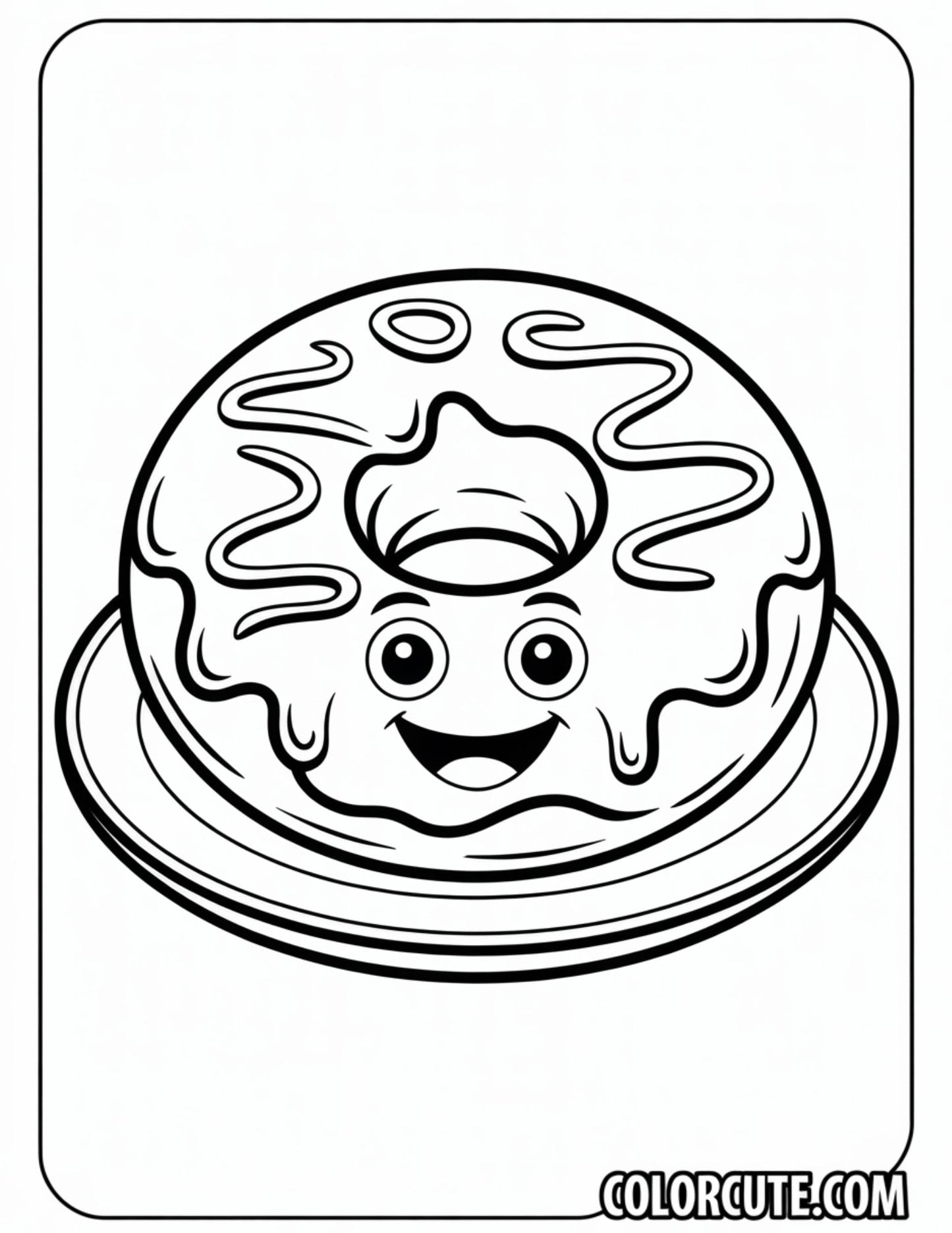 Chocolate Donut Coloring Pages Free Printable