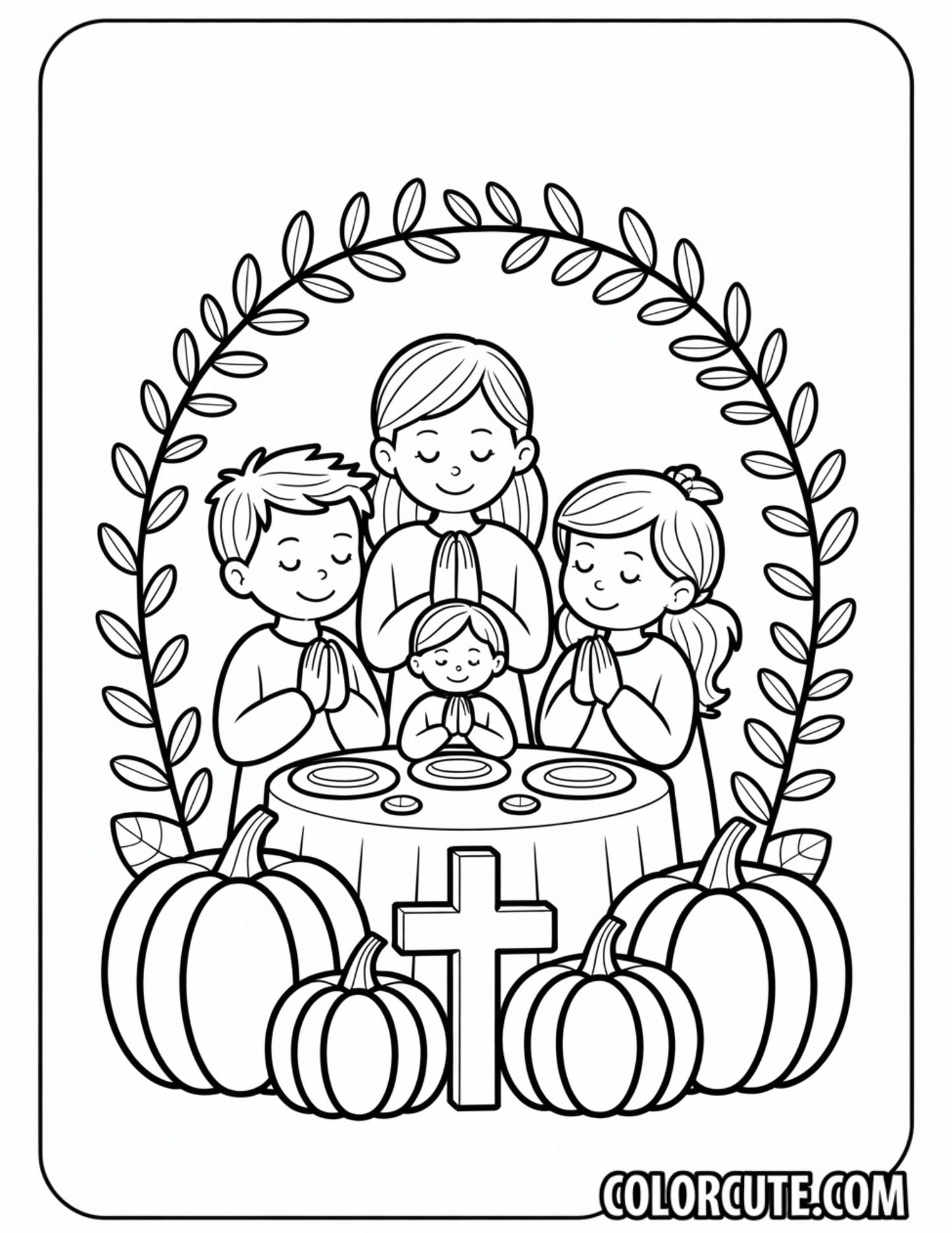 Christian Thanksgiving Coloring Pages | Free PDF Printables