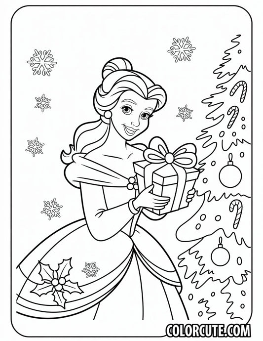 Christmas Belle Coloring Pages | Free PDF Printables