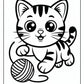 Cute Cat Bold and Easy Coloring Pages | Free PDF Printables