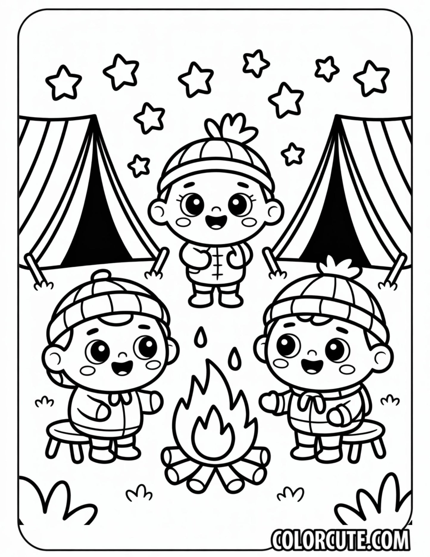 Cute Cozy Friends Coloring Pages | Free PDF Printables