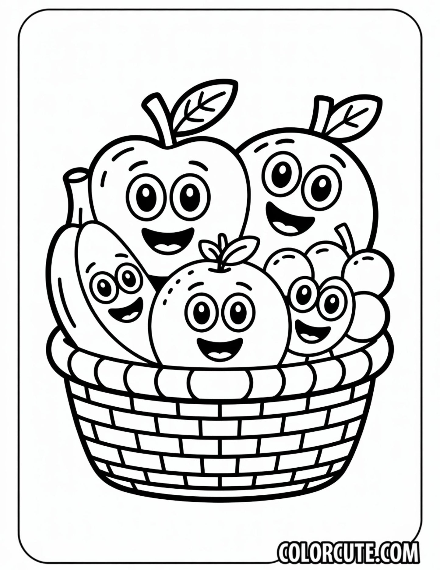 Fruit Preschool Coloring Pages | Free PDF Printables