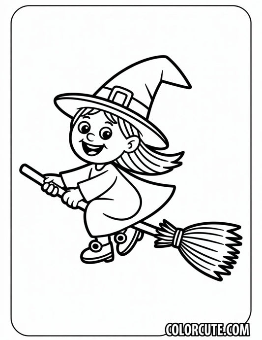 Halloween Witch Coloring Pages | Free PDF Printables