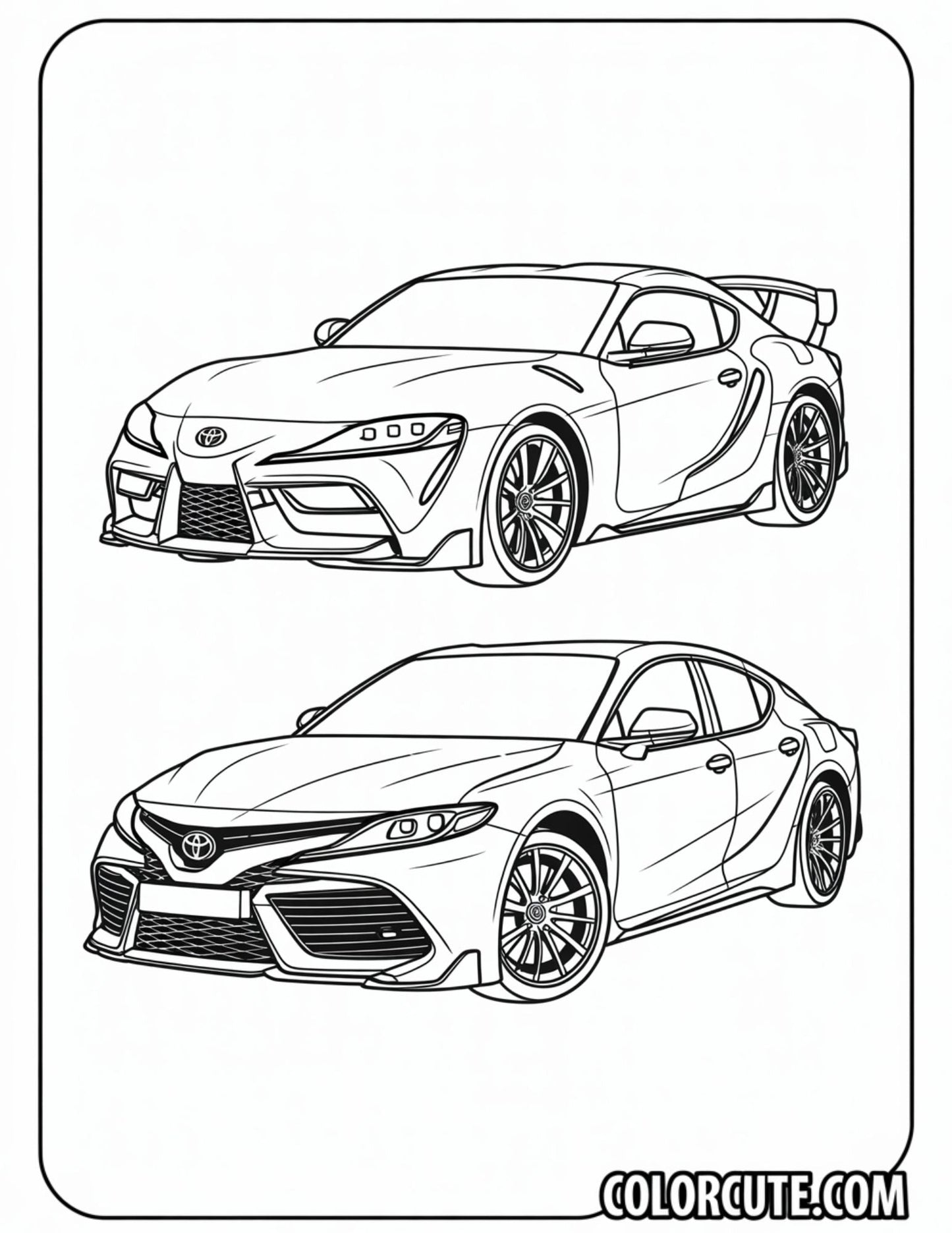 Nissan Car Coloring Page | Free PDF Printables