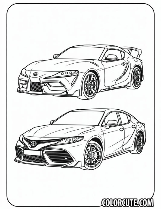 Nissan Car Coloring Page | Free PDF Printables