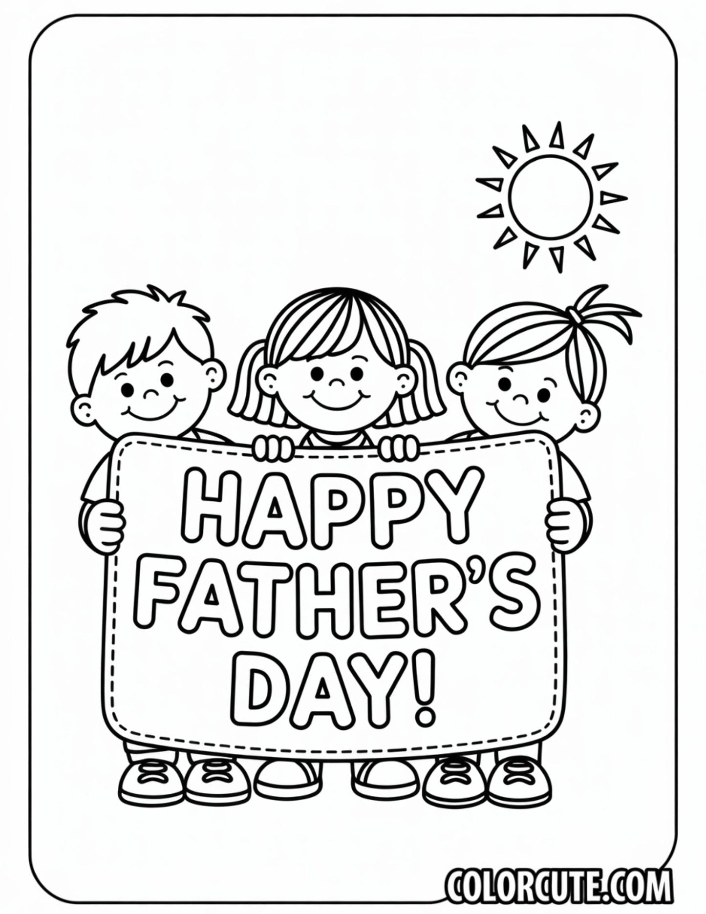 Preschool Fathers Day Coloring Pages | Free PDF Printables