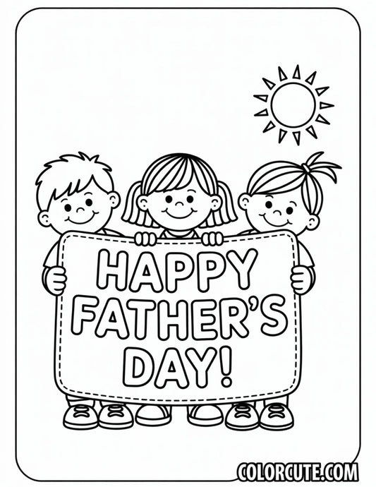 Preschool Fathers Day Coloring Pages | Free PDF Printables