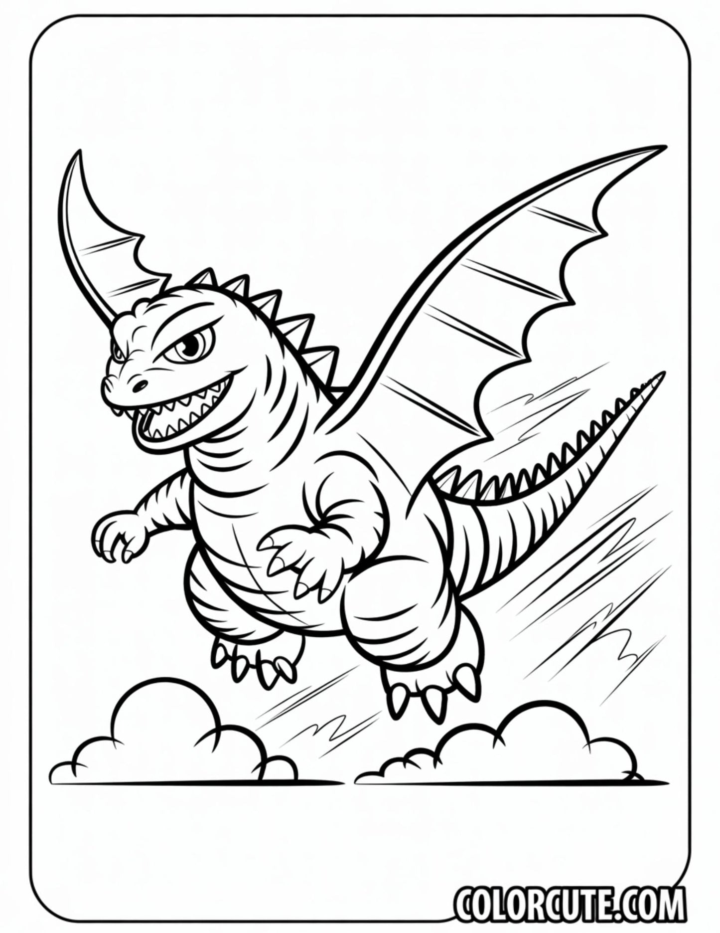 Rodan Godzilla Coloring Pages | Free PDF Printables