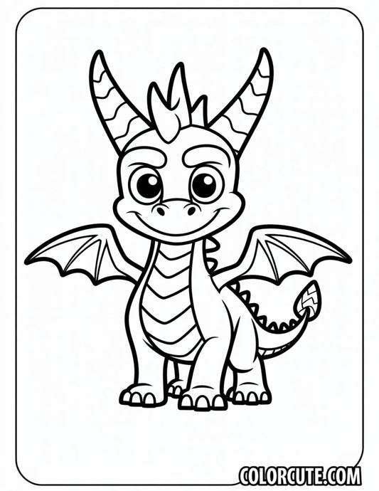 Simple Dragon Coloring Pages | Free PDF Printables