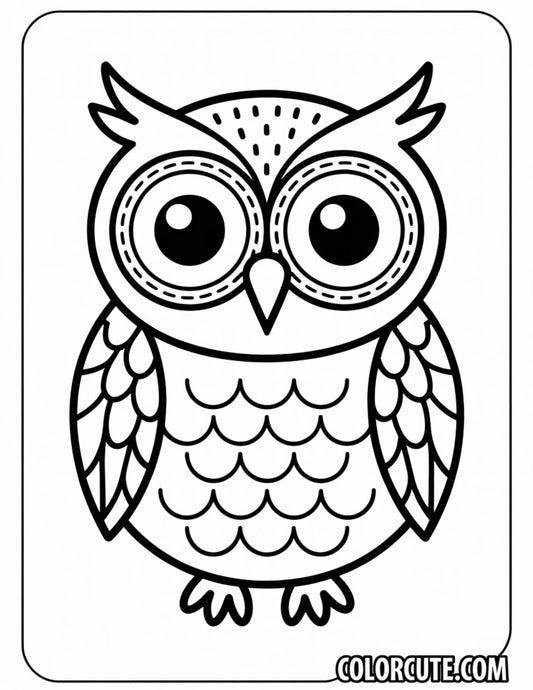 Simple Owl Coloring Pages | Free PDF Printables