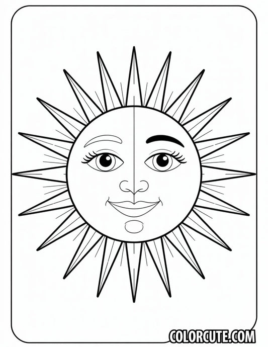 Sun  Coloring Page | Free PDF Printables