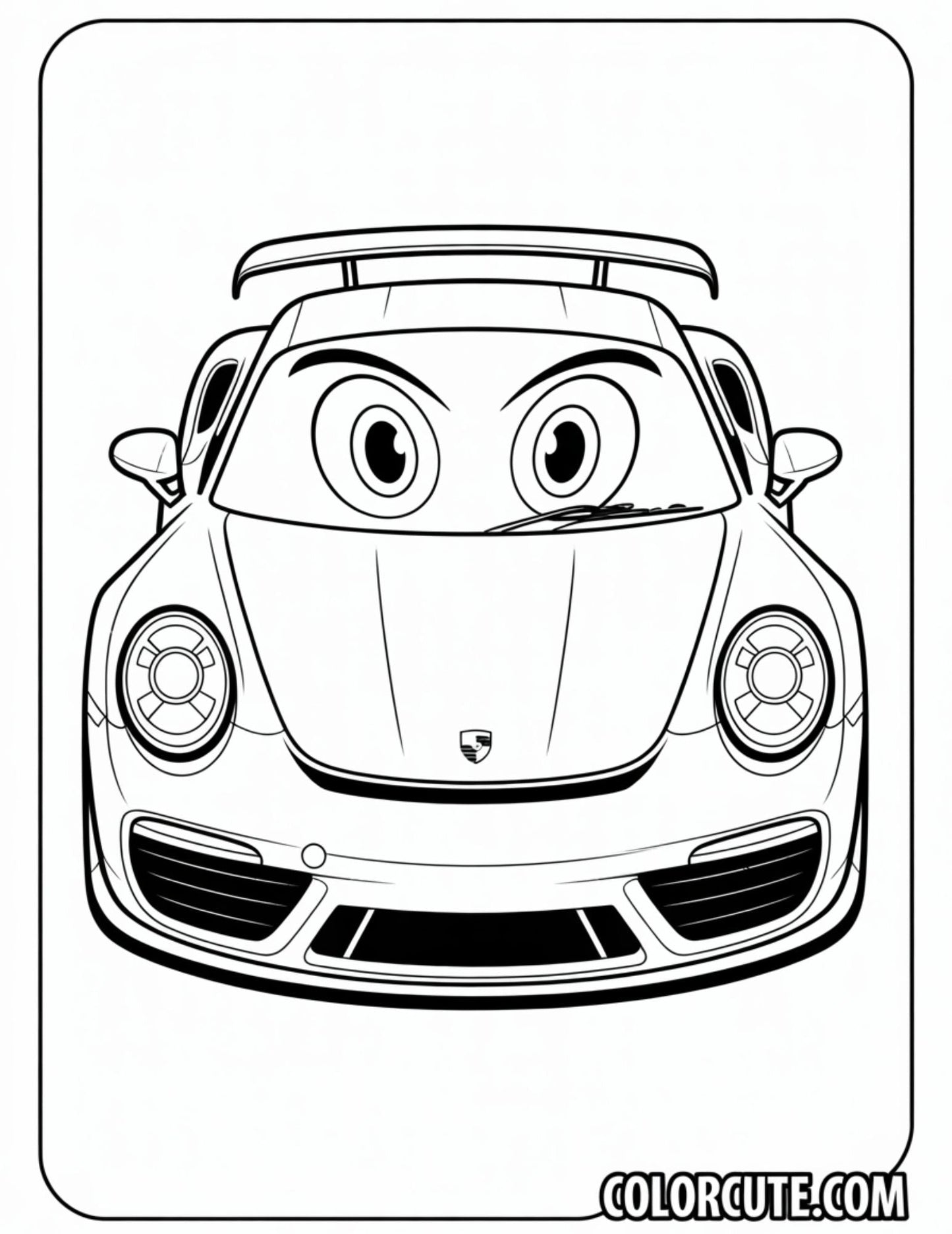Supercar Porsche Coloring Pages | Free PDF Printables