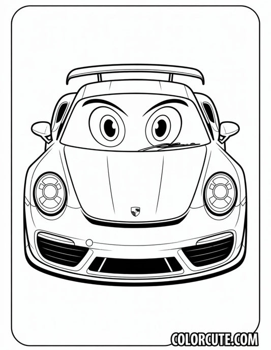 Supercar Porsche Coloring Pages | Free PDF Printables