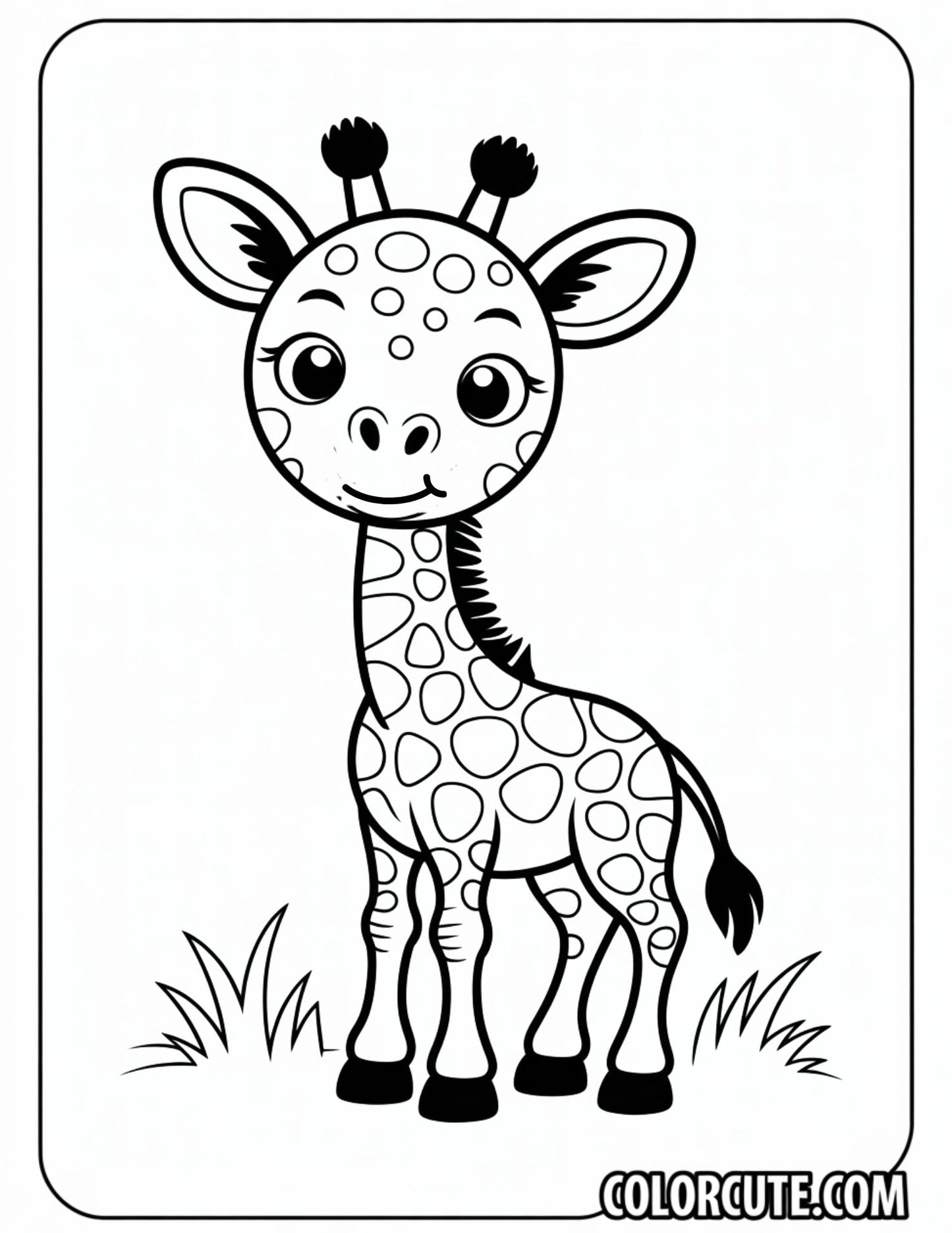 Tall Giraffe Coloring Pages | Free PDF Printables