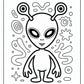 Trippy Alien Coloring Pages Free PDF Printables