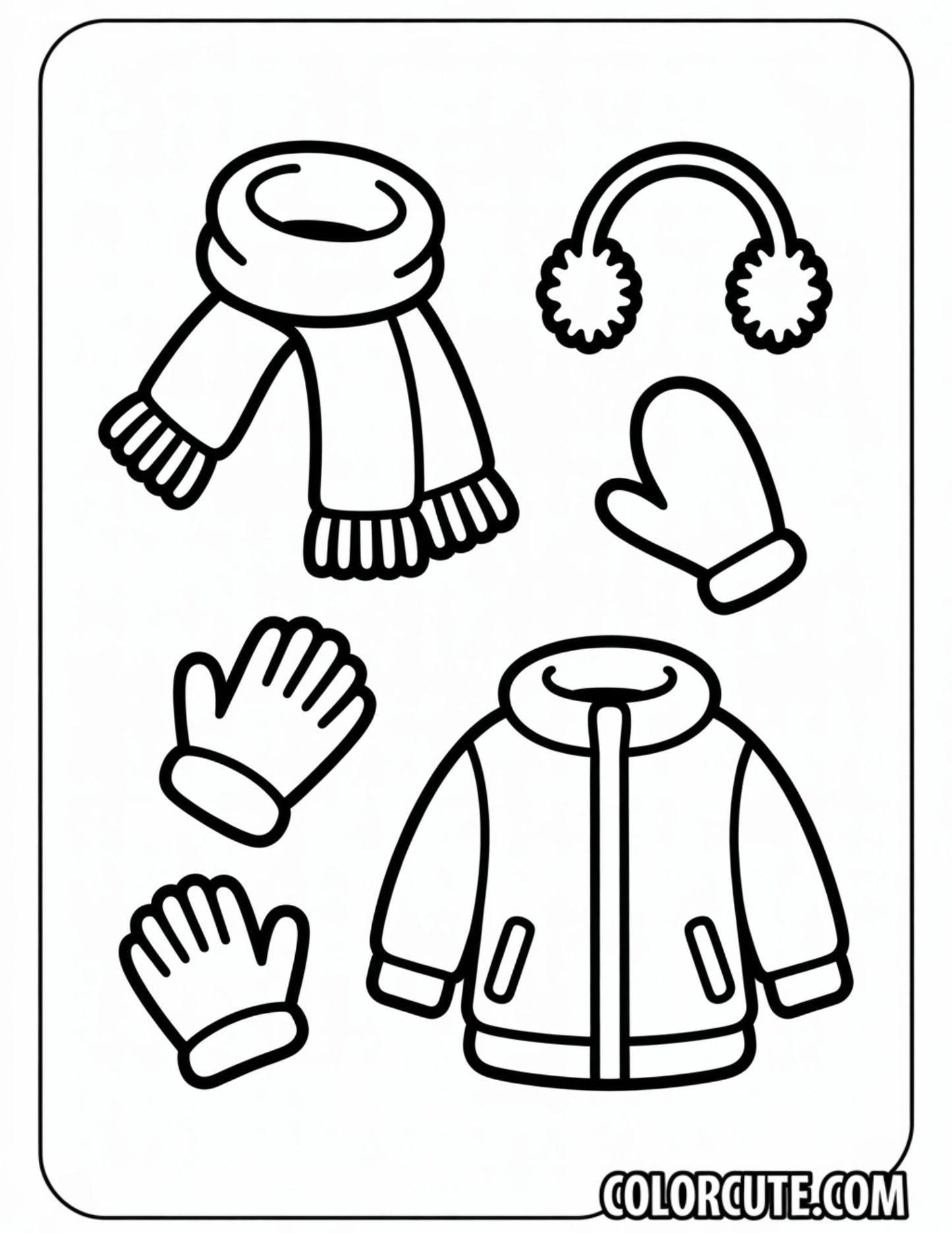 Winter Clothes Coloring Pages | Free PDF Printables