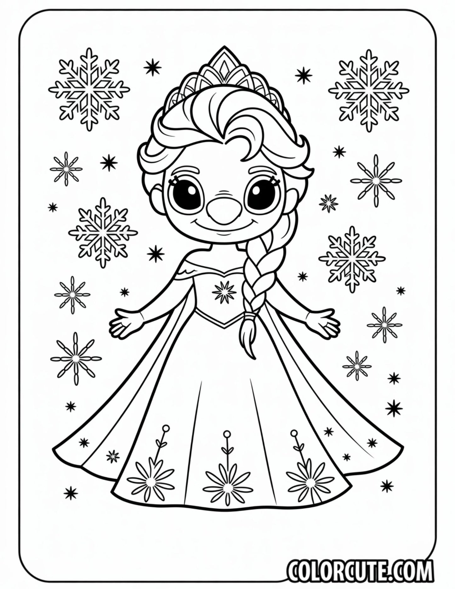 Disney Elsa Stitch Coloring Pages | Free PDF Printables