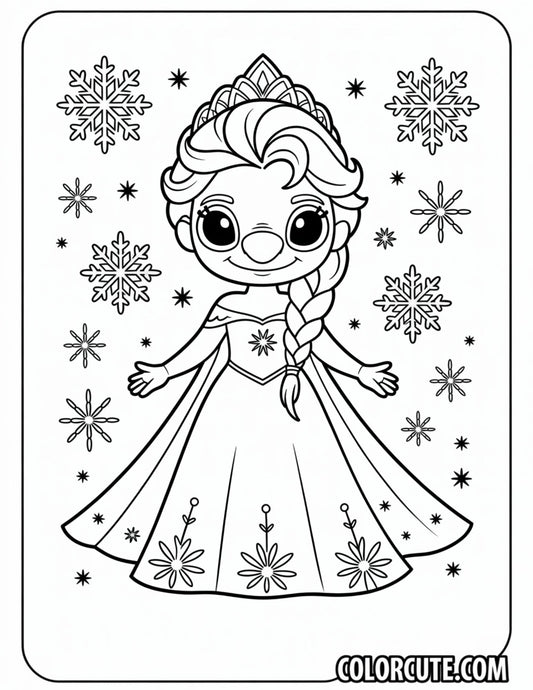 Disney Elsa Stitch Coloring Pages | Free PDF Printables