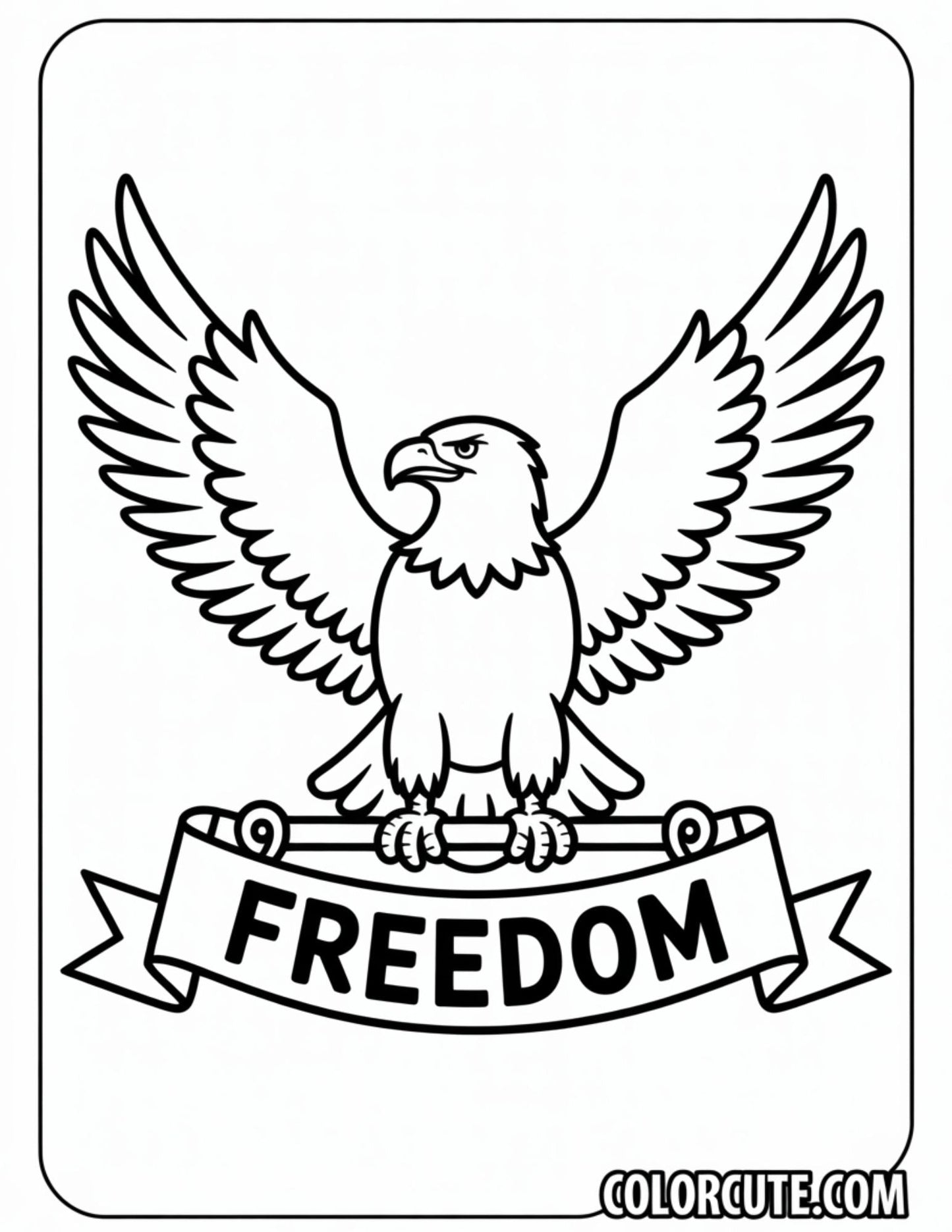 4th of July Eagle Coloring Pages | Free PDF Printables