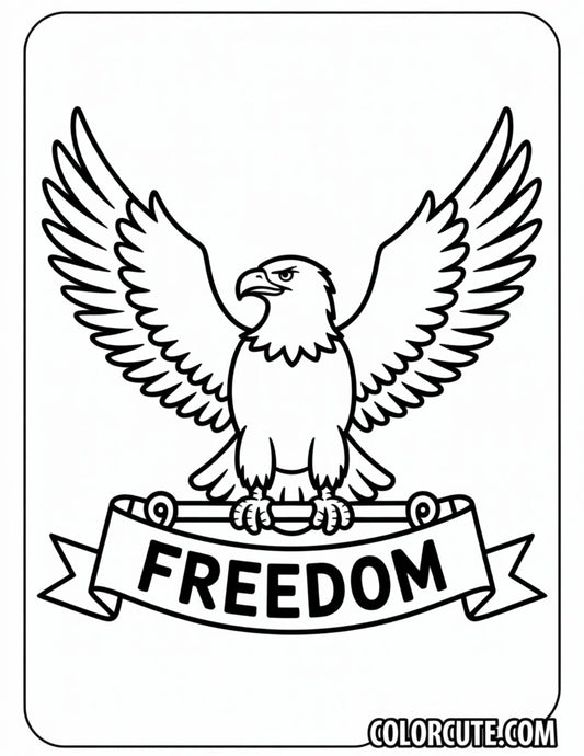 4th of July Eagle Coloring Pages | Free PDF Printables