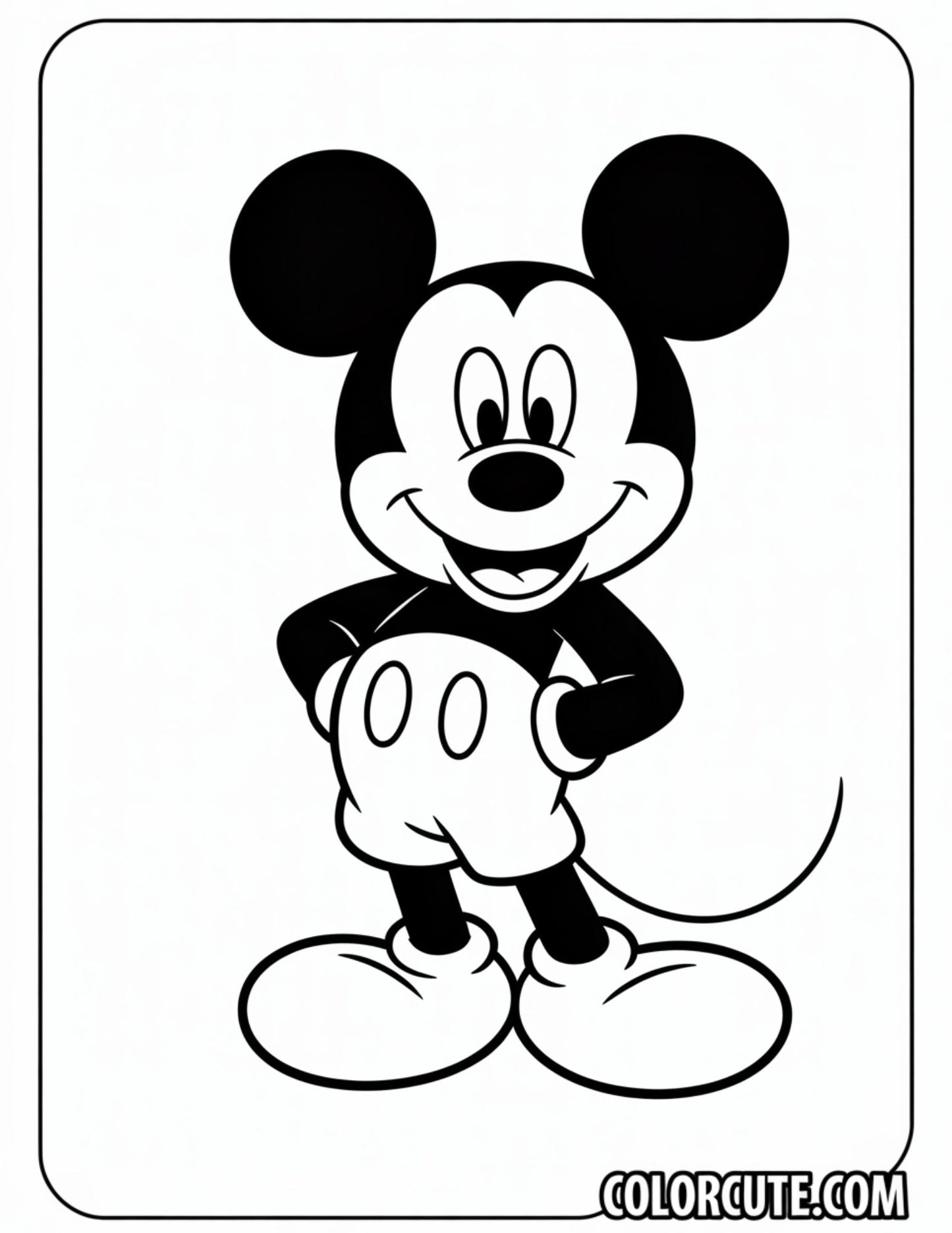 Adult Mickey Mouse Coloring Pages | Free PDF Printables