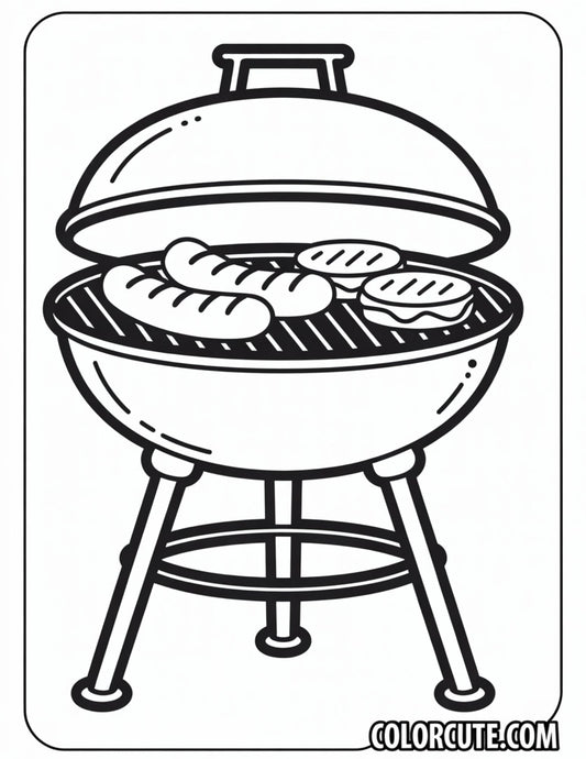 BBQ Coloring Page | Free PDF Printables