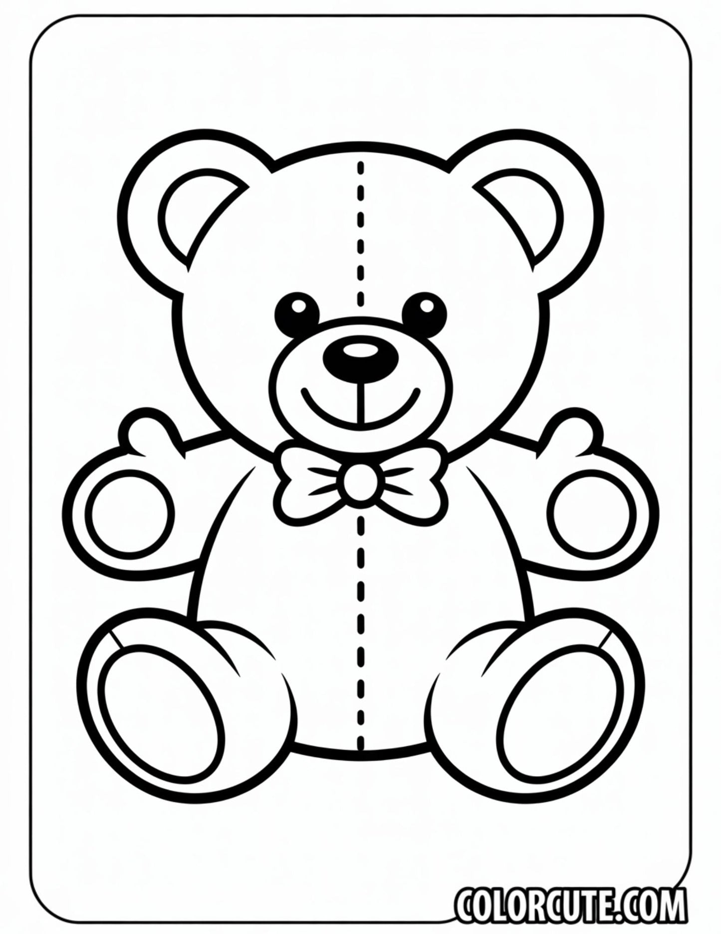 Bear Preschool Coloring Page | Free PDF Printables