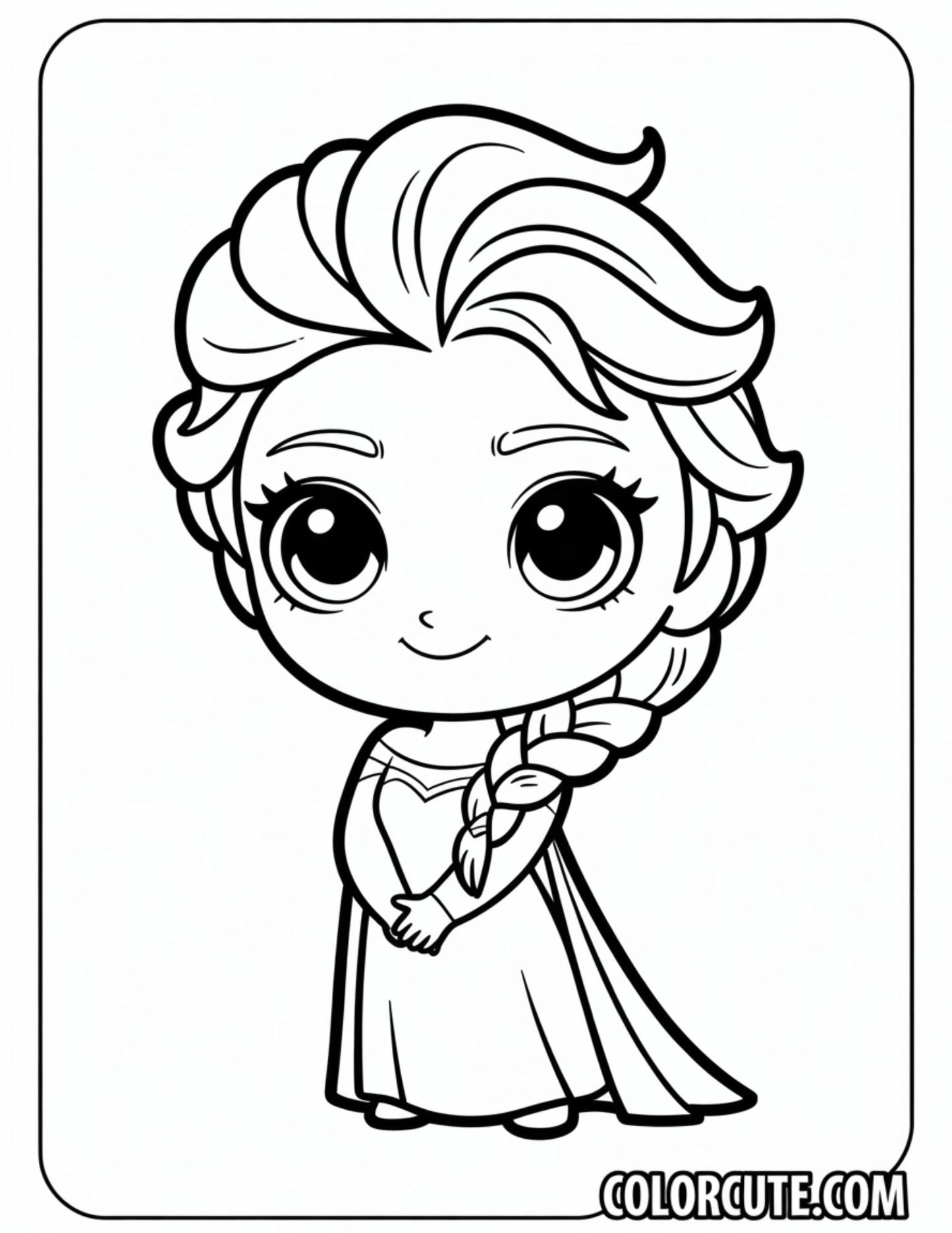 Chibi Elsa Coloring Pages | Free PDF Printables