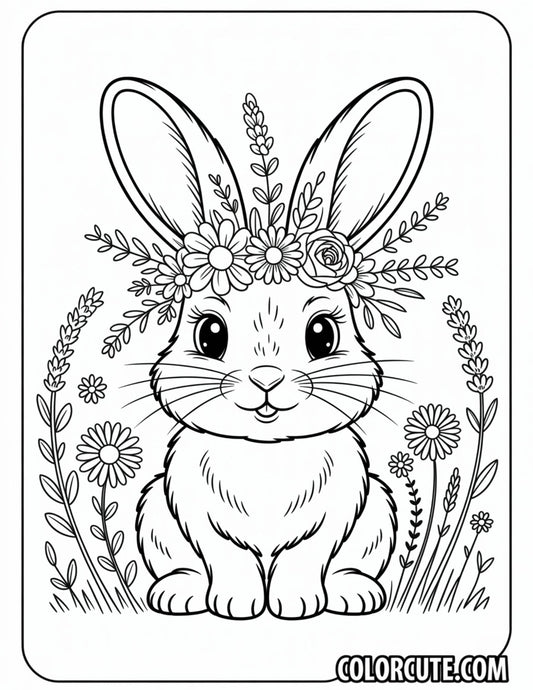 Detailed Bunny Coloring Page – Free PDF Printables