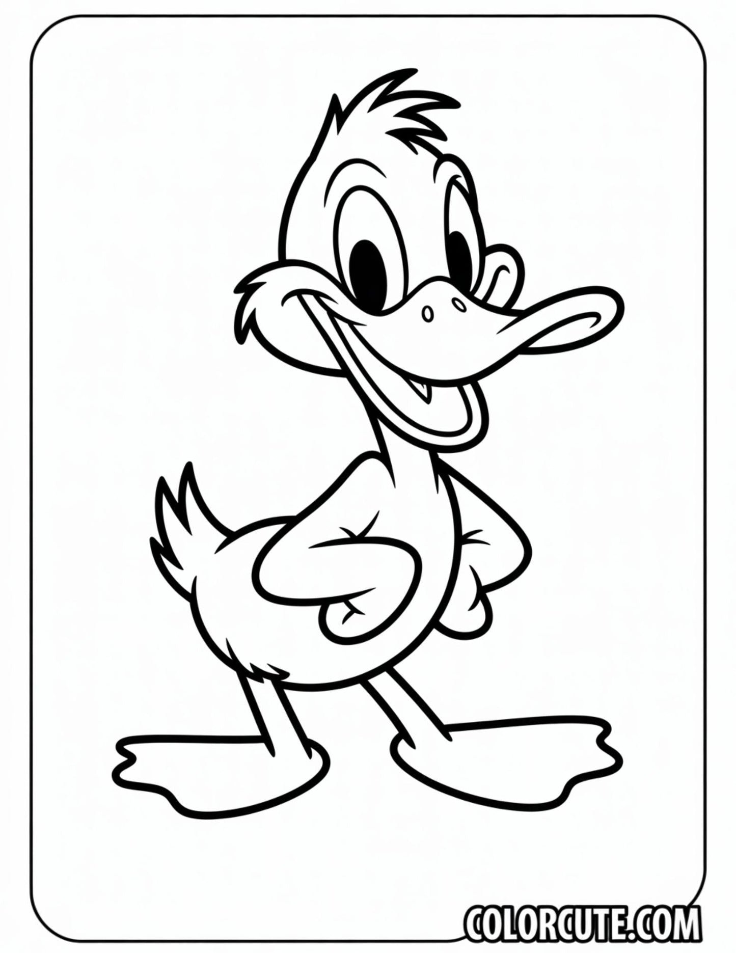 Duck Coloring Page | Free PDF Printables
