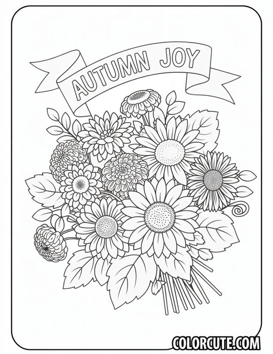 Fall Flowers Coloring Pages | Free PDF Printables