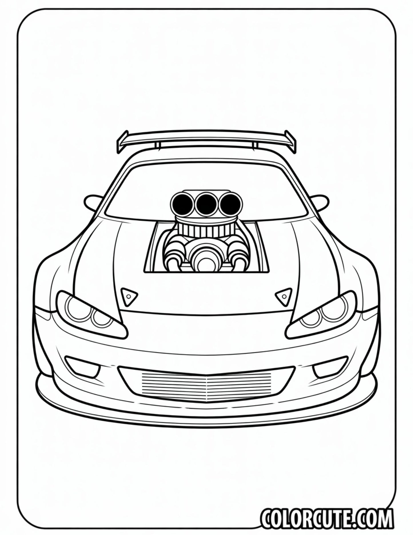 Fast Furious Car Coloring Pages | Free PDF Printables