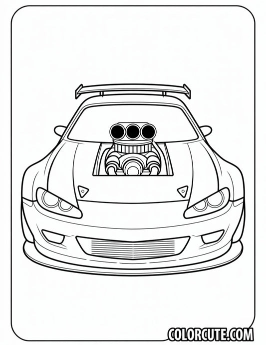 Fast Furious Car Coloring Pages | Free PDF Printables