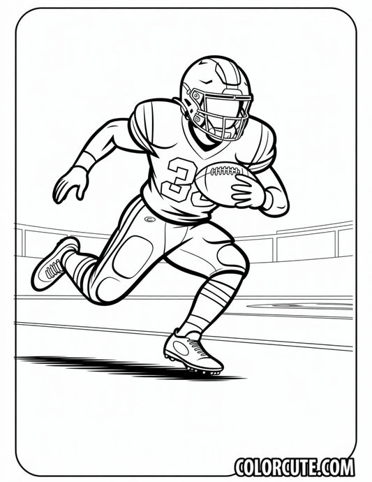 Football Player Coloring Pages | Free PDF Printables