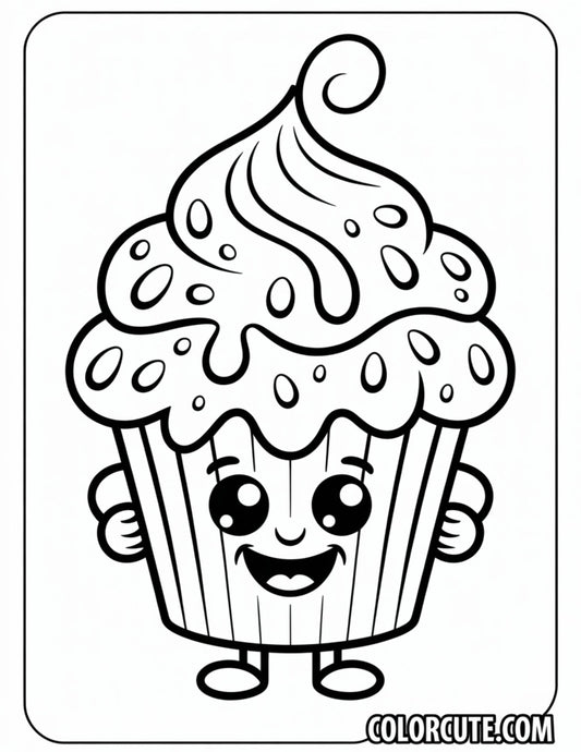 Fun Sweet Cupcake Coloring Pages | Free PDF Printables