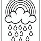Spring Rain Coloring Pages Free PDF Printables
